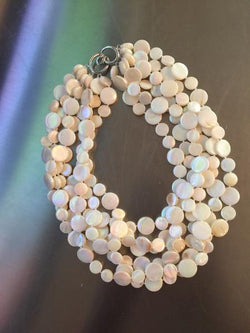 White 5 Strand Mother of Pearl Necklace