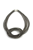 Slate Large Knot Piano Wire Necklace