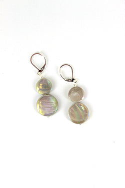 Taupe Mother of Pearl Earring