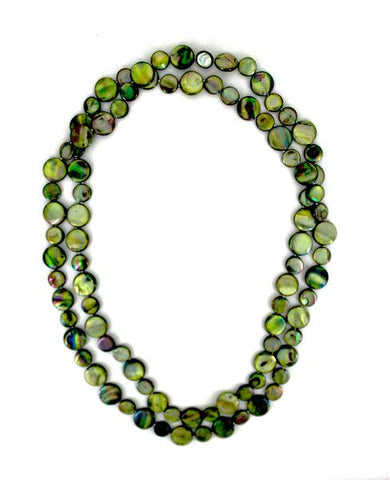 Moss Single Strand Mother of Pearl Necklace