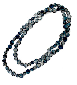 Black Single Strand Mother of Pearl Necklace
