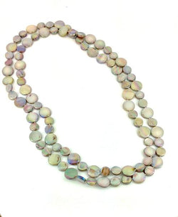 Taupe Single Strand Mother of Pearl Necklace