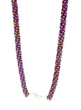 358PUR - Purple Long Hematite N w/ Single Keshi Pearl