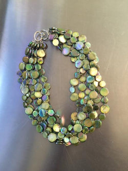 Moss 5 Strand Mother of Pearl Necklace