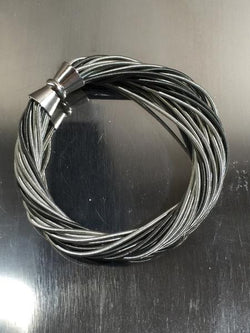 Black and Silver Twist Bracelet