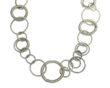 Silver Multi Loop Long Necklace