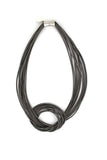 Slate Large Knot Piano Wire Necklace