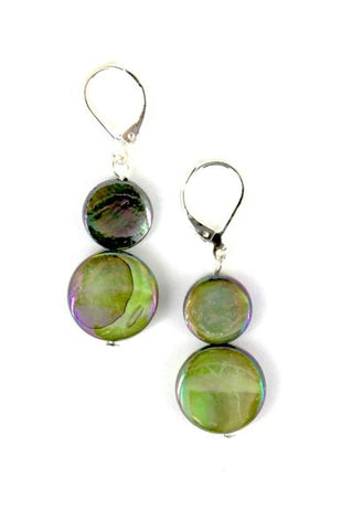 Moss Mother of Pearl Earring